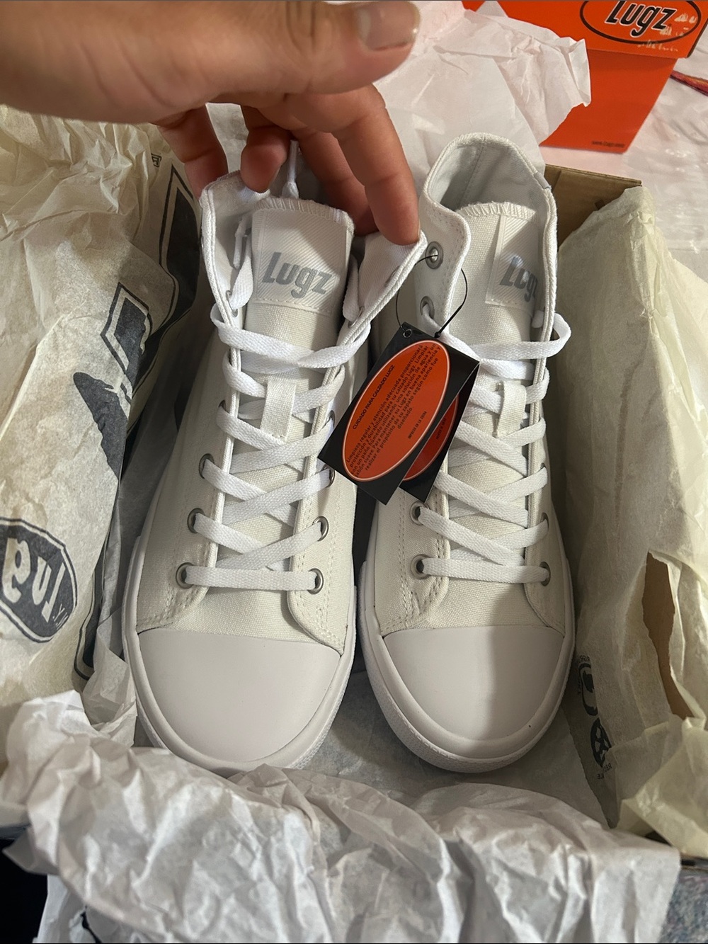 Lugz White Low-Top Canvas Sneakers